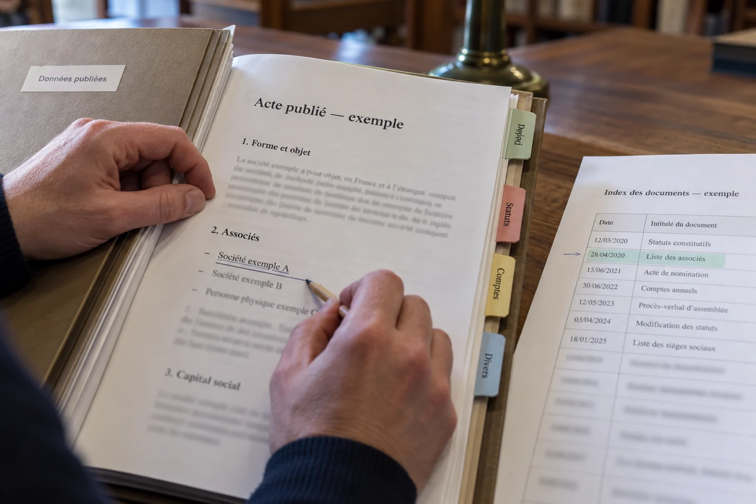 Illustrative company-record review relating to shareholder searches in public company records