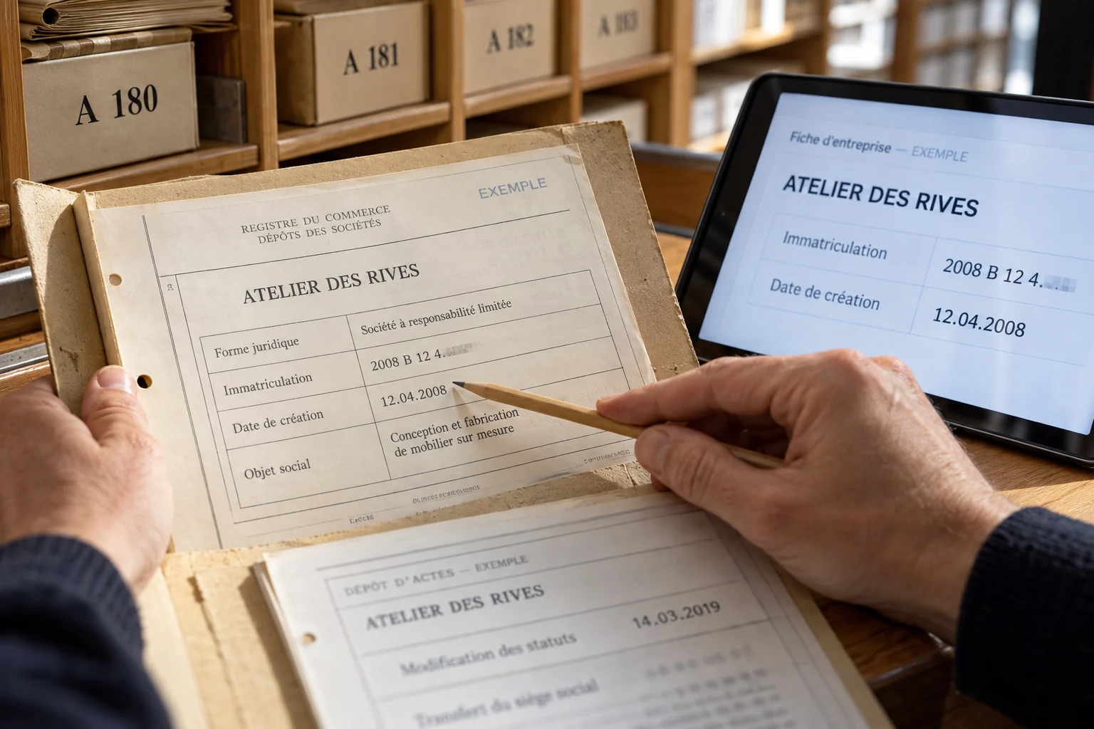 Illustrative company-record review relating to annual returns and company confirmation statements