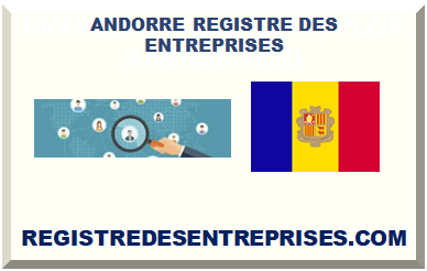 ANDORRE REGISTRE DES SOCIÉTÉS ET ENTREPRISES