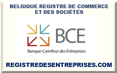 BELGIQUE REGISTRE DE COMMERCE ET DES SOCIÉTÉS