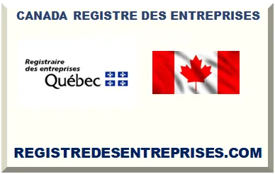 CANADA REGISTRE DES ENTREPRISES